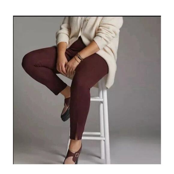 Avec Les Filles x Anthropologie Faux Suede Pants – Plum/Prune – Size 3X - Picture 3 of 7